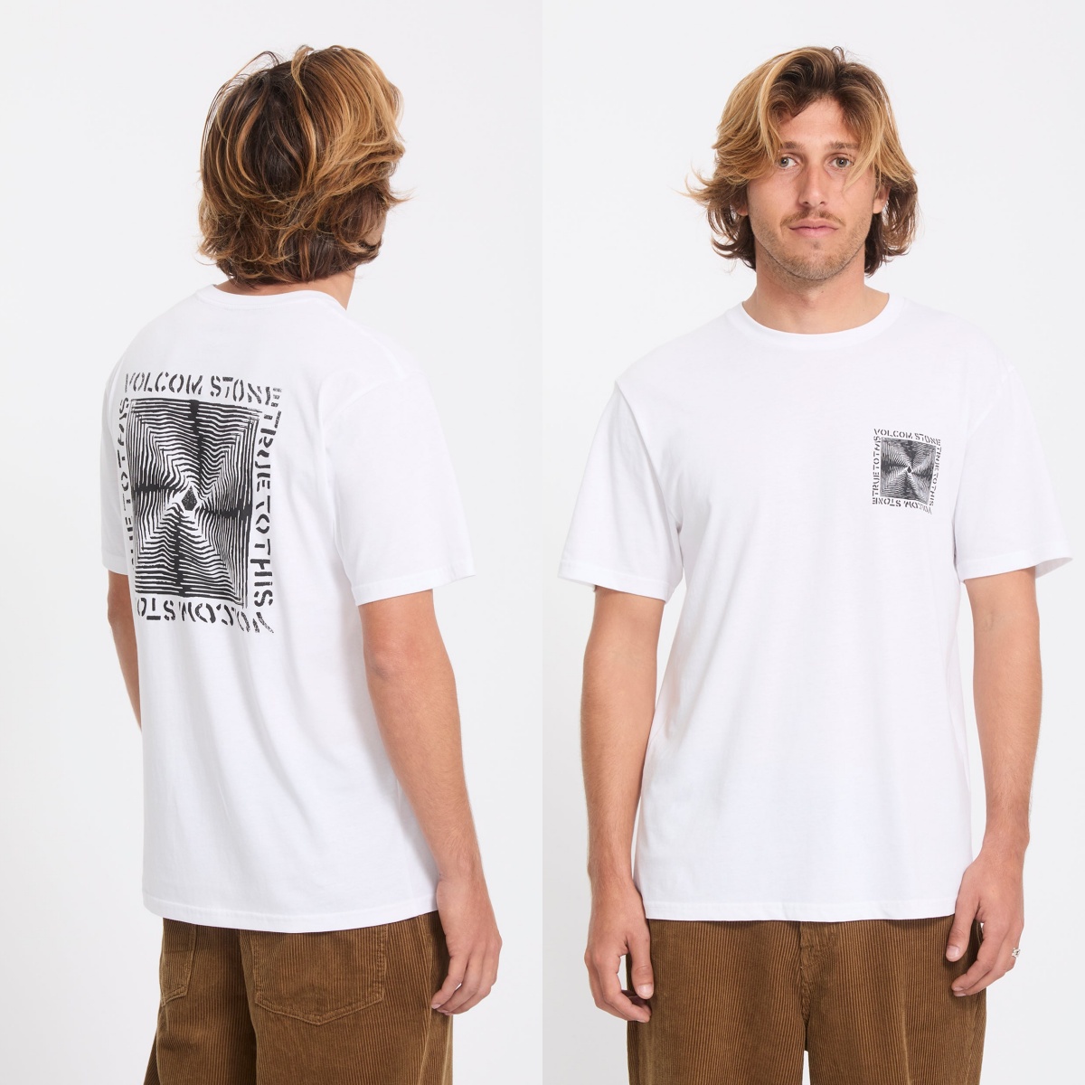 Streetwear Brand Tees - White Voidstone Volcom Outdoor Extreme Sports