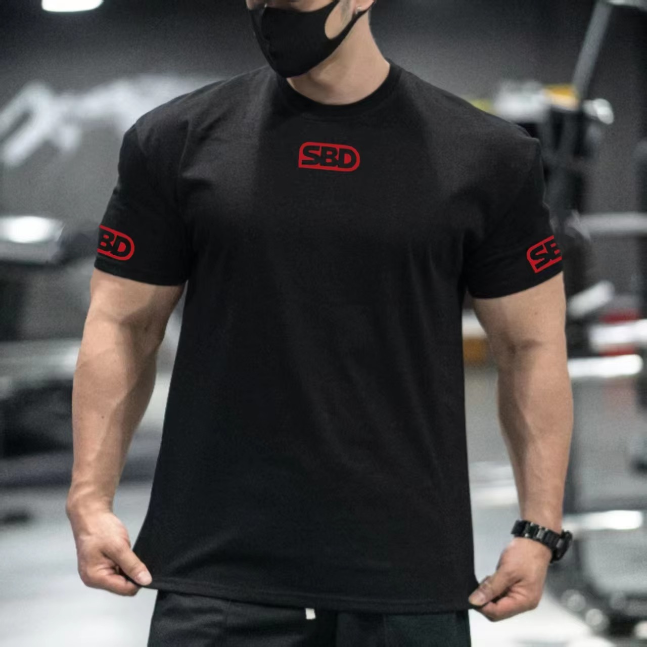 SBD Powerlifting Training Blac - đánh giá và giá Streetwear Brand Red Logo