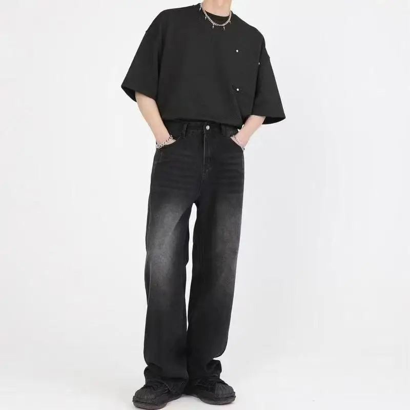 Korean Fashion Men Wide Leg Je - đánh giá và giá Streetwear Brand Denim