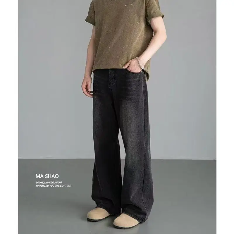 Korean Fashion Men Wide Leg Je - đánh giá và giá Streetwear Brand Denim